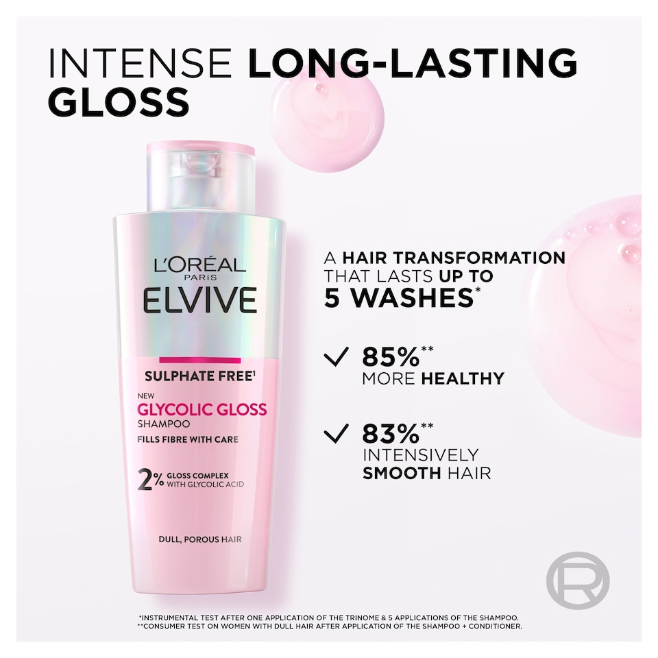 image 1 of L'Oreal Paris Elvive Glycolic Gloss Shampoo 200ml