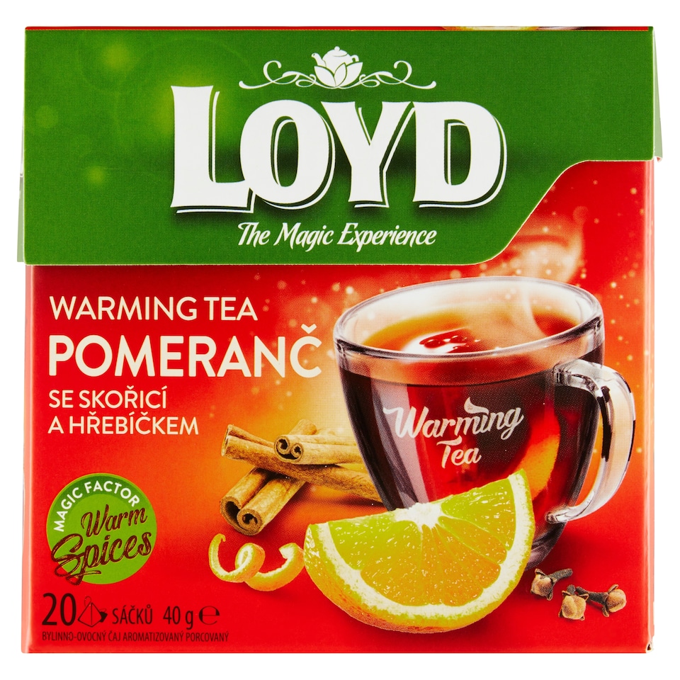 Loyd Warming Tea pomeranč se skořicí a hřebíčkem 20 x 2 g (40g)