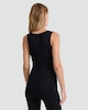 image 3 of F&F Soft Touch Thermal Scoop Neck Cami Top in Black