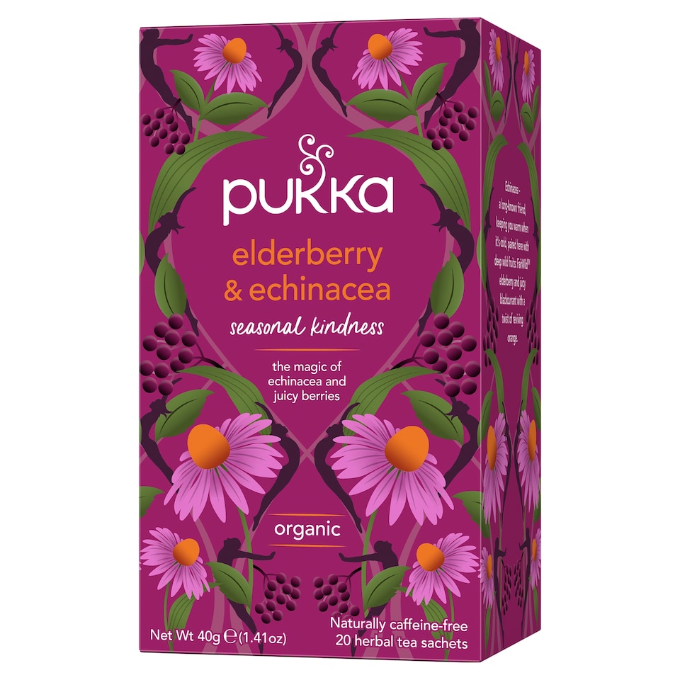 image 1 of Pukka Elderberry & Echinacea Organic 20 Tea Bags 40G
