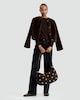 image 2 of F&F Cotton Rich Crew Neck Long Sleeved Top in Brown