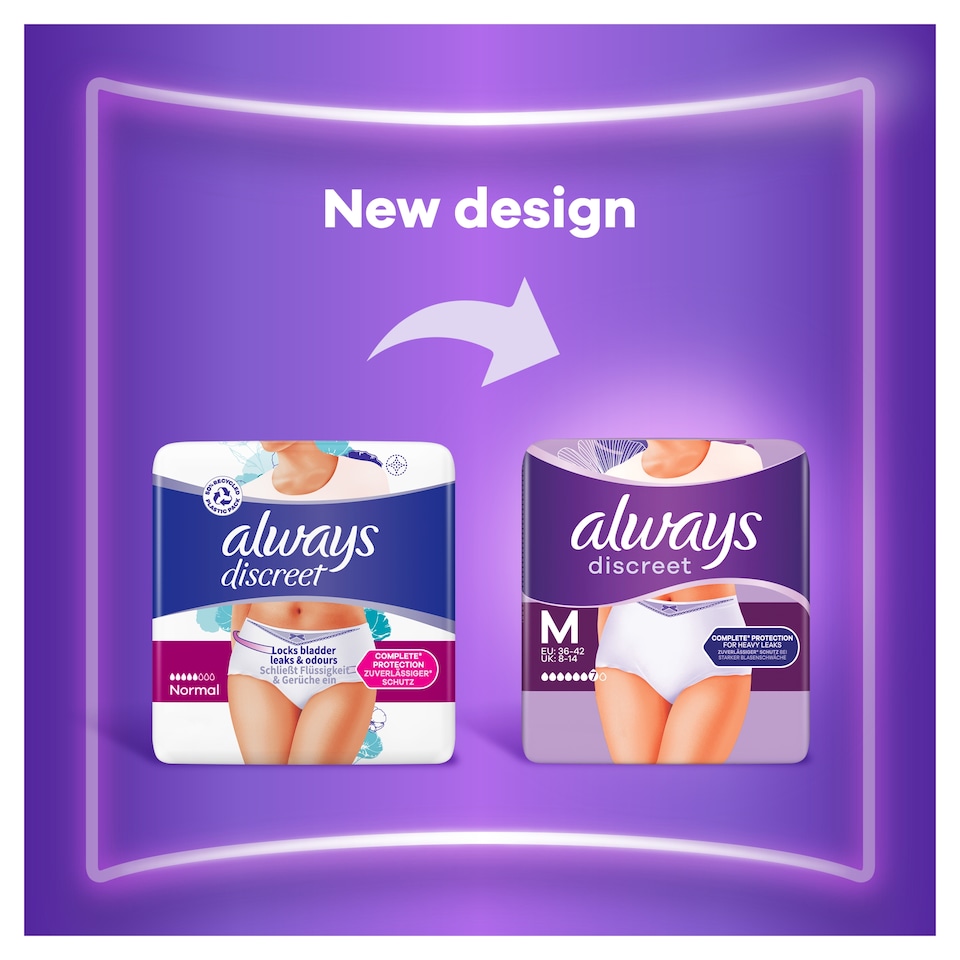image 1 of Always Discreet Incontinence Pants Normal Large 10 Pack