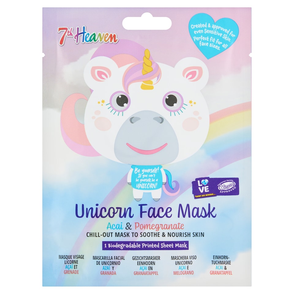 7th Heaven Unicorn Face Mask