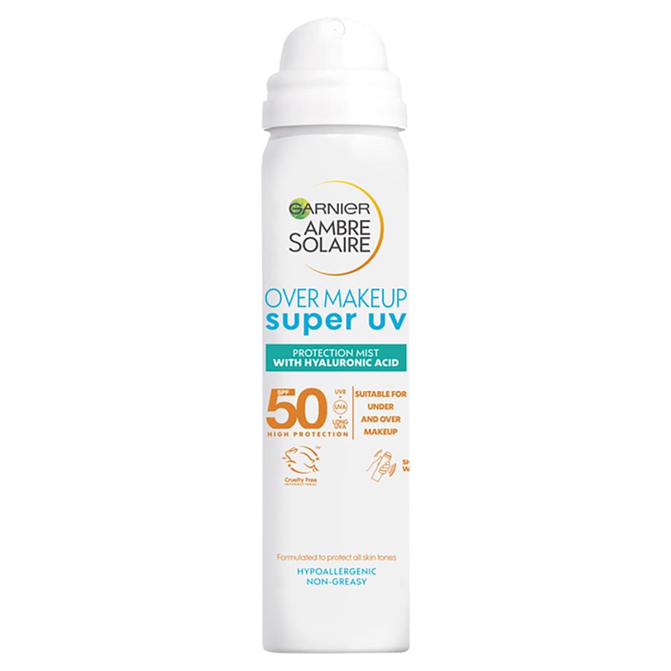 image 1 of Garnier Ambre Solaire Sensitive Hydrating Face Sun Cream Mist Spf 50 75Ml