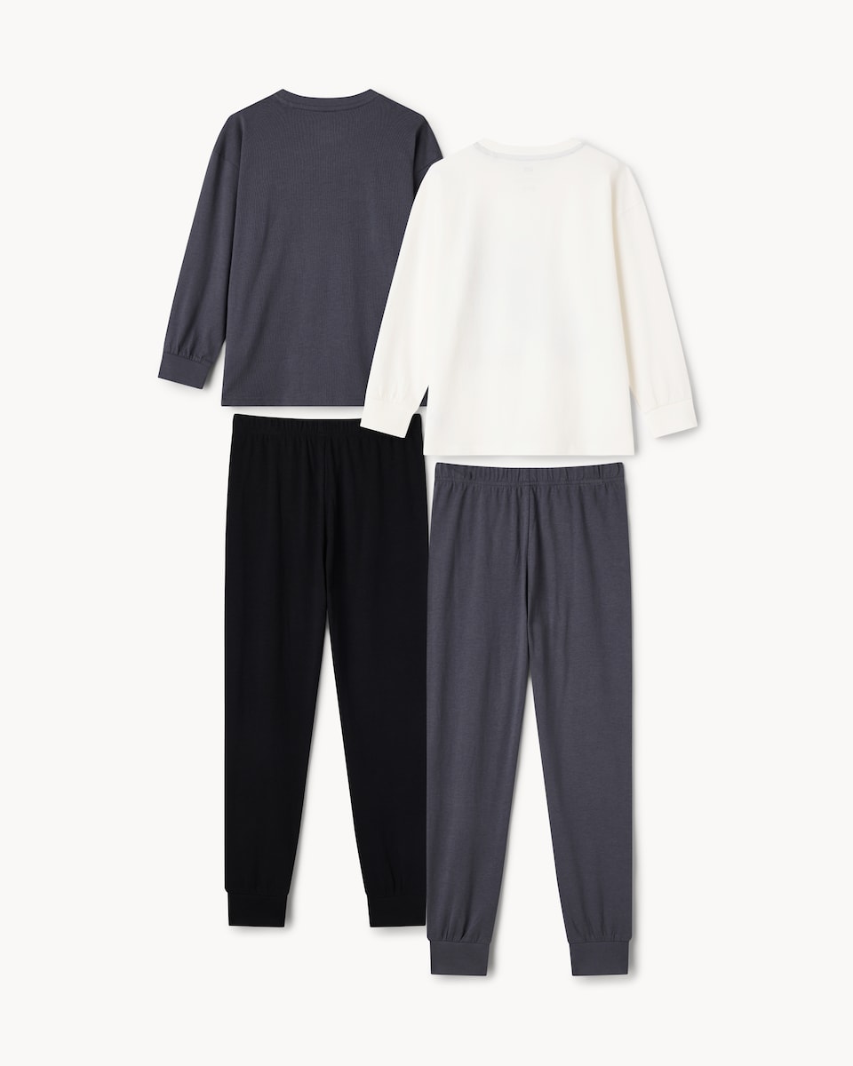 image 1 of F&F Boys 2-Pack Pure Cotton Football Pyjama Sets in Multi