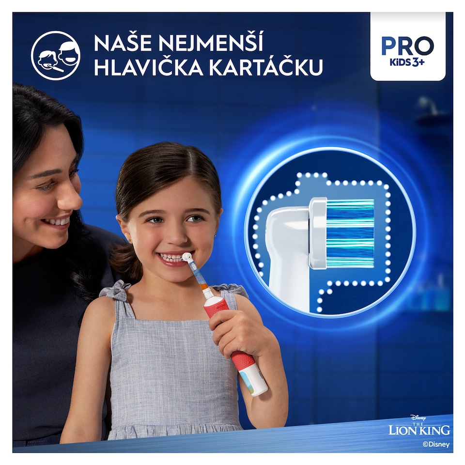 Obrázek 1 pro produkt Oral-B Pro Kids Lví Král Elektrický Zubní Kartáček S Designem Od Brauna