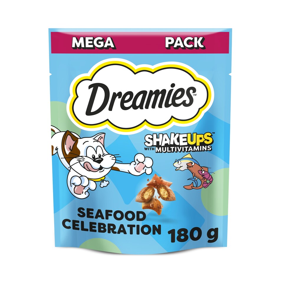 image 1 of DREAMIES Shakeups Seafood Celebrations Cat Treats 180G