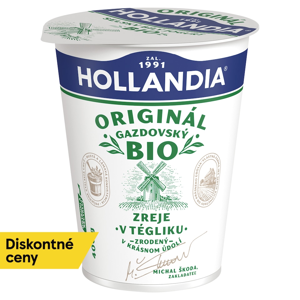 Hollandia Bio jogurt gazdovský biely s kultúrou BiFi 400 g