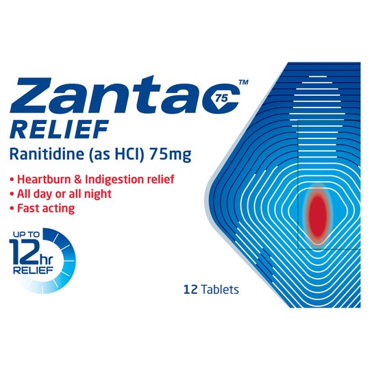 Zantac Relief 75 12 Tablets