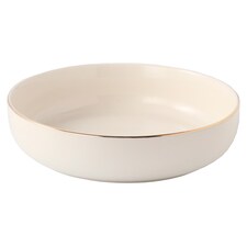 F&F home Celebration White & Gold Pasta Bowl