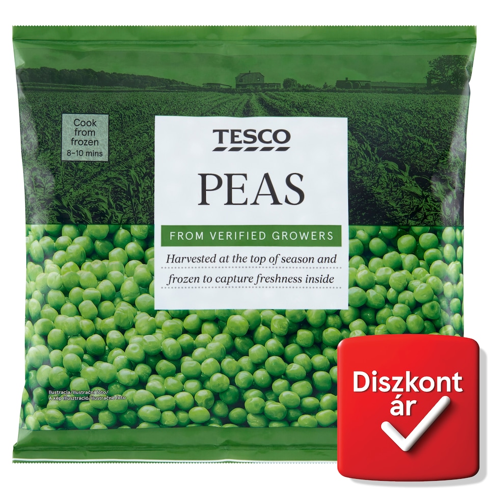 Tesco gyorsfagyasztott zöldborsó 450 g