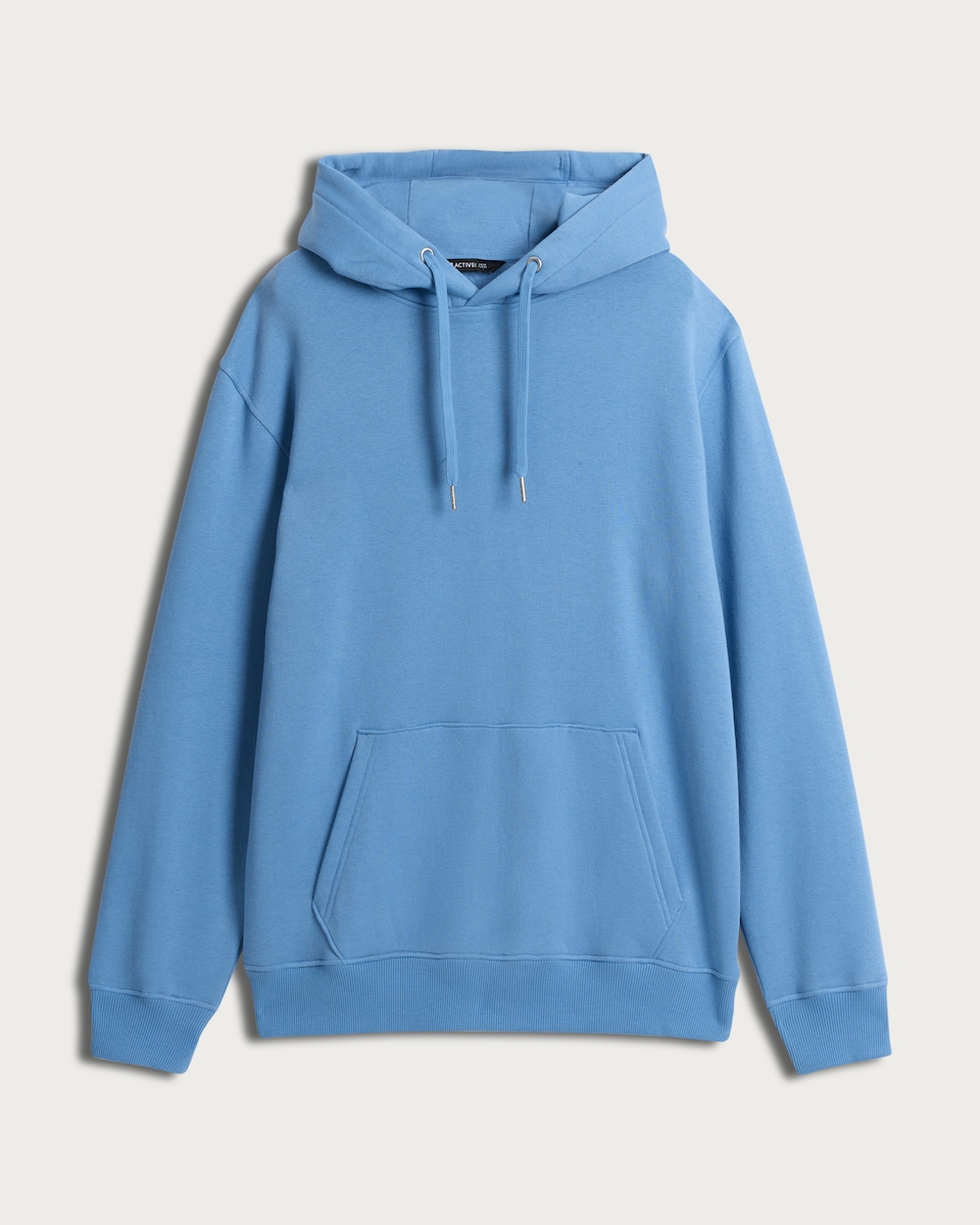 image 1 of F&F Active EVERYHOUR Regular Fit Drawstring Hoodie in Blue