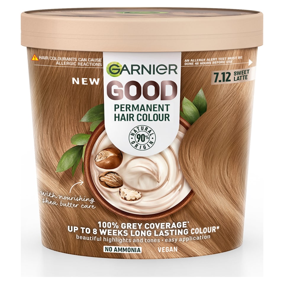image 1 of Garnier Good 7.12 Sweet Latte Permanent Hair Dye