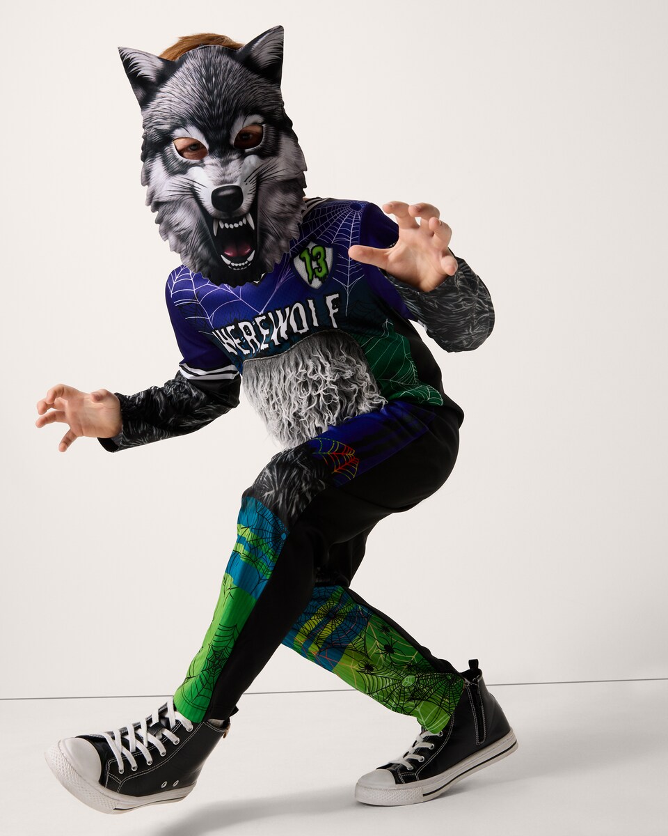 image 1 of F&F Boys Werewolf Fancy Dress Costume in Blue