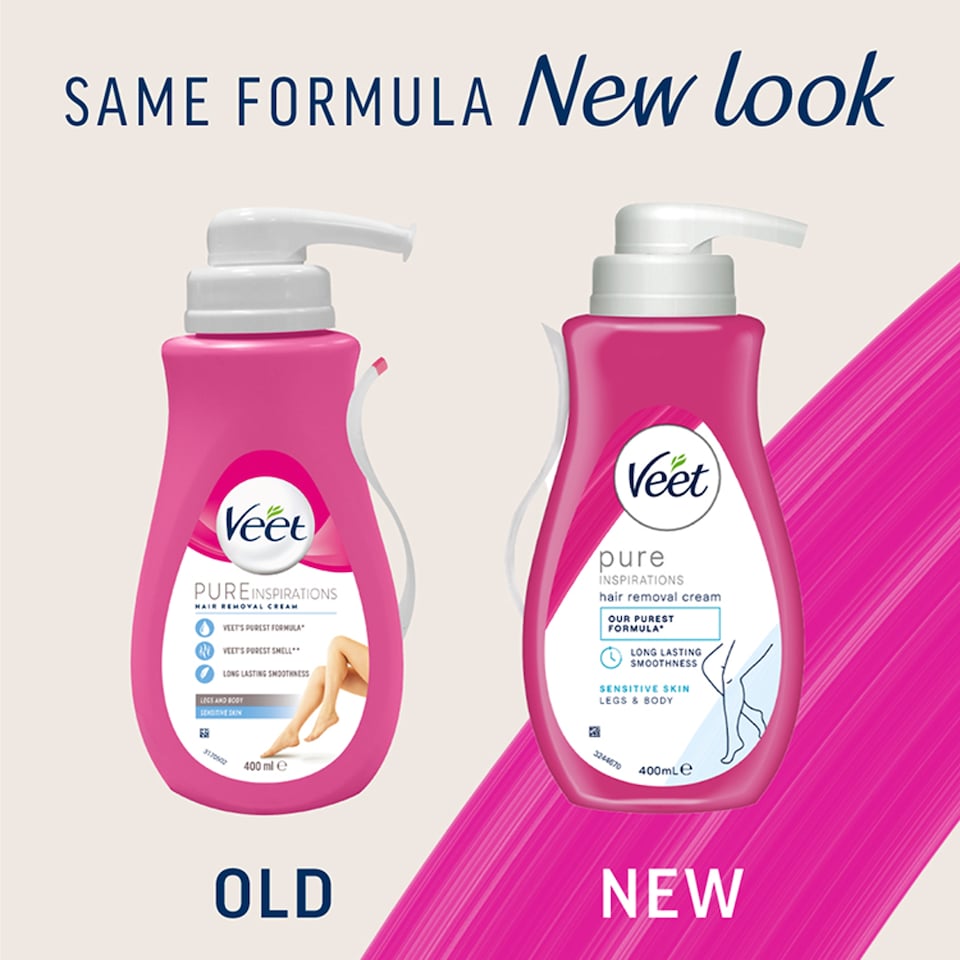 image 1 of Veet Pure Hair Removal Cream Legs & Body Sensitive 400ml
