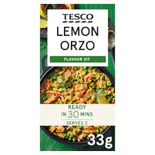 Tesco Lemon Orzo Flavour Kit 33g