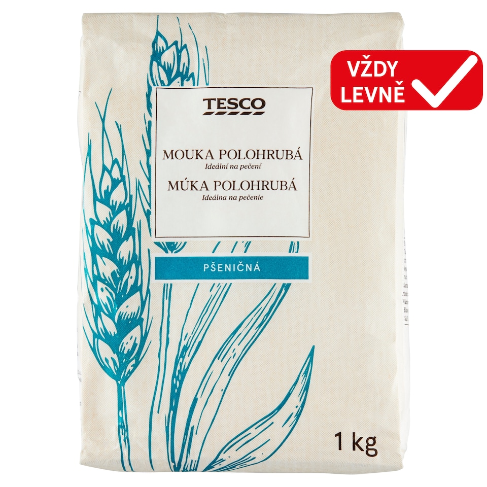 Tesco Mouka polohrubá pšeničná 1kg