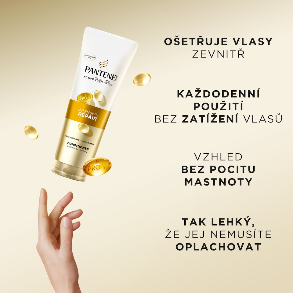 Obrázek 1 pro produkt Pantene Pro-V Intensive Repair Kondicionér 275 ml. Pocit Lehkosti. Active Nutri-Plex