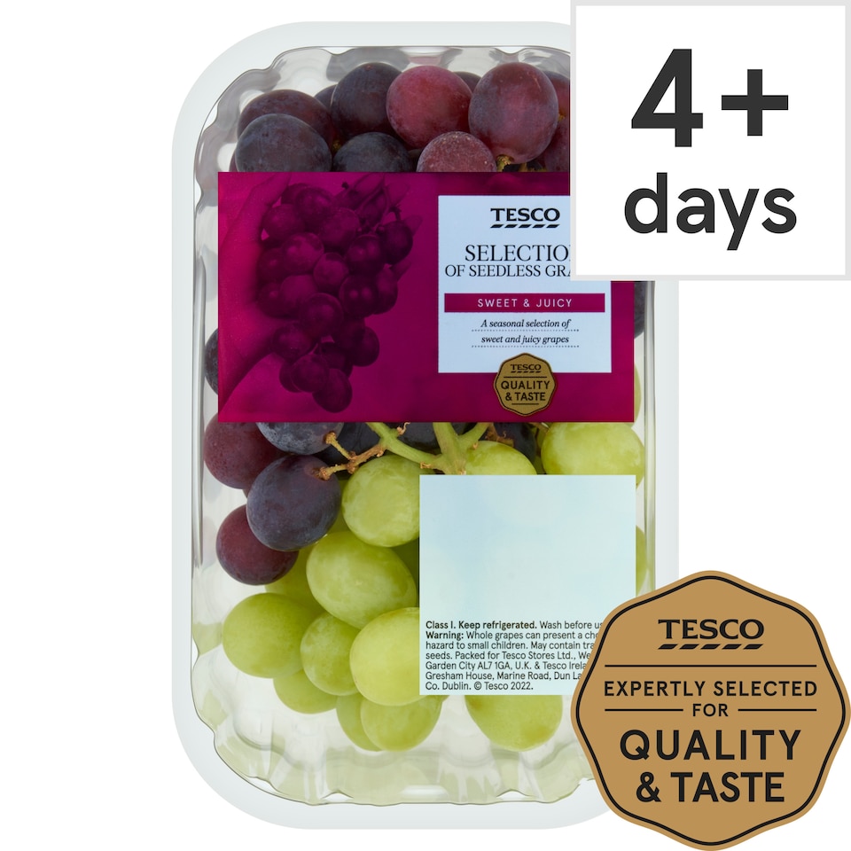 Tesco Seedless Grape Selection Pack 500G