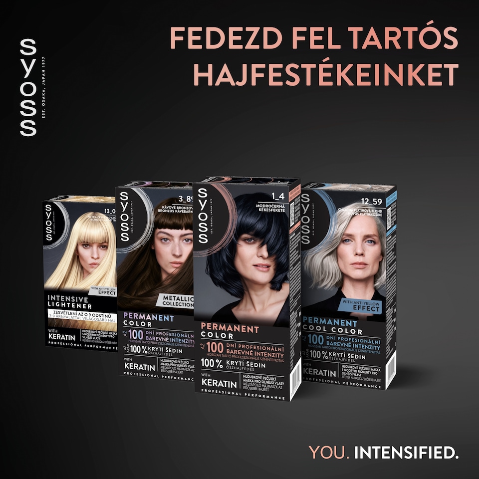 Syoss Color tartós hajfesték 1-4 kékesfekete  1. kép