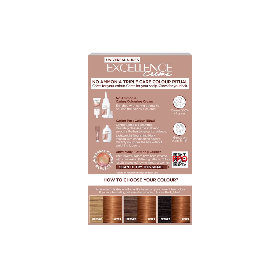 image 1 of L'Oréal Excellence Nudes 8UR Universal Red Permanent Hair Dye