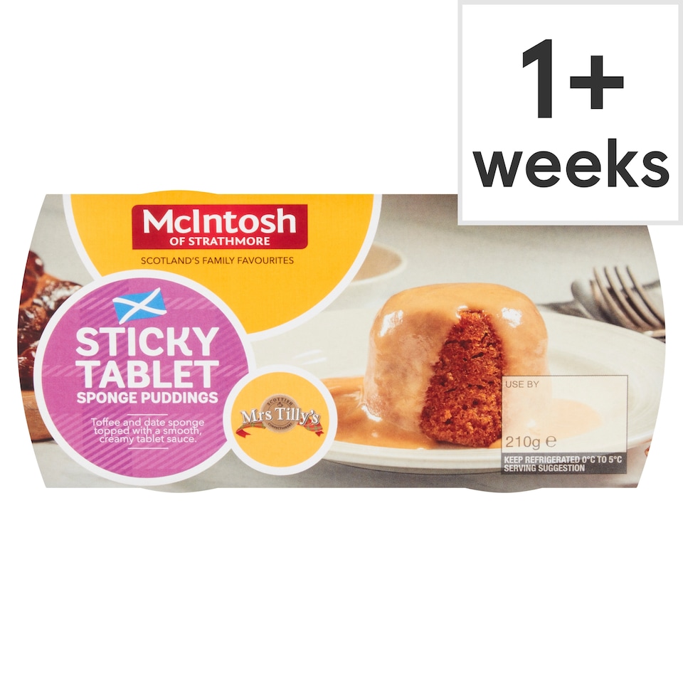 McIntosh of Strathmore Sticky Tablet Sponge Puddings 210g