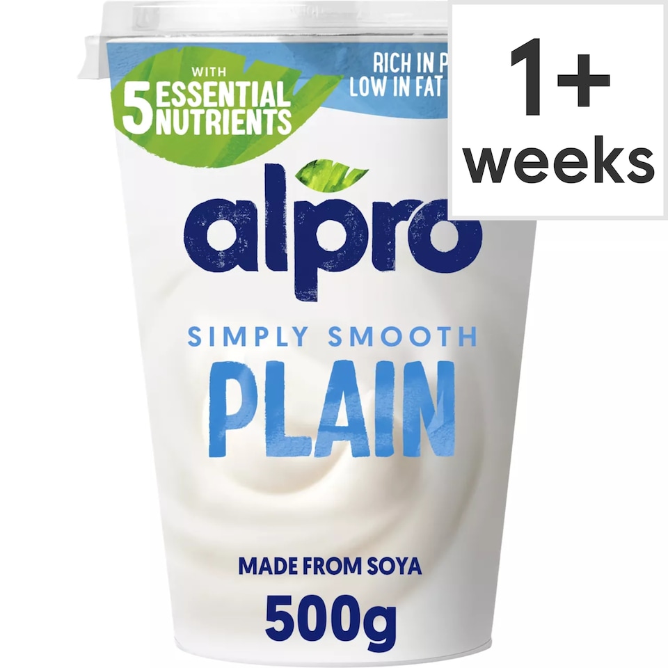 image 1 of Alpro Plain Natural Dairy Free Soya Yoghurt Alternative 500g