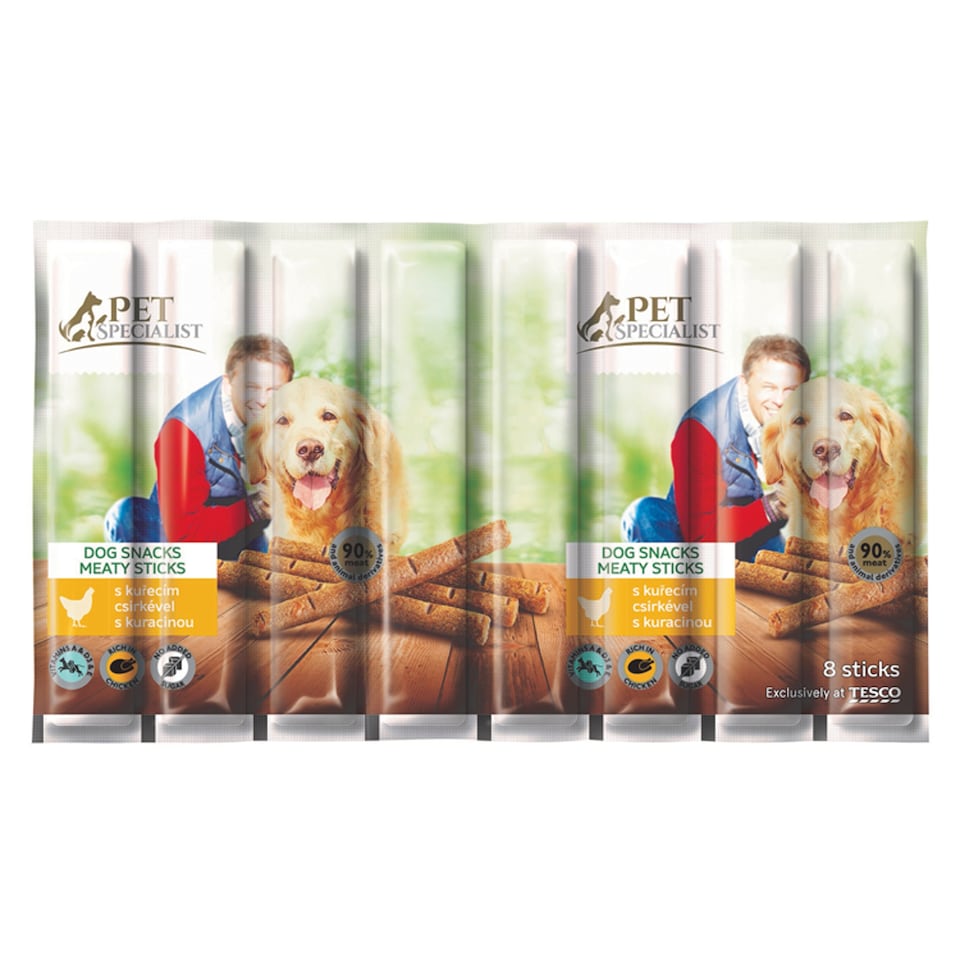 Tesco Pet Specialist Tyčinky bohaté na kuracinu 8 x 11 g (88 g)
