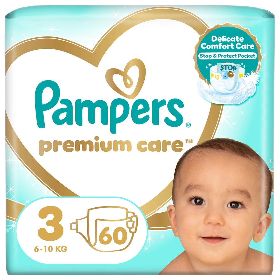 Pampers Premium Care, Méret: 3, 60 Pelenka, 6kg-10kg  1. kép