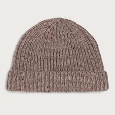 F&F Chunky Ribbed Knit Speckled Beanie in Neutral