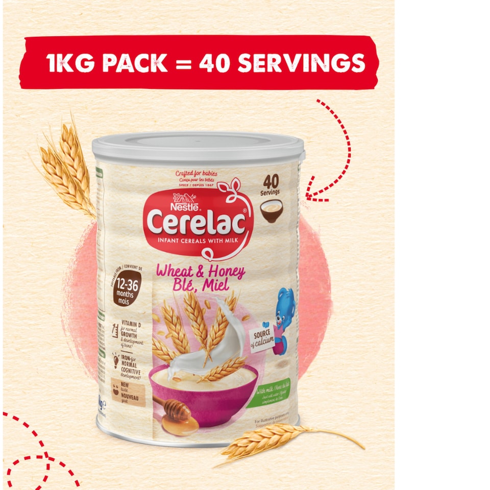 image 1 of Cerelac Infant Cereals With Milk Honey & Wheat 12+ Months 1kg