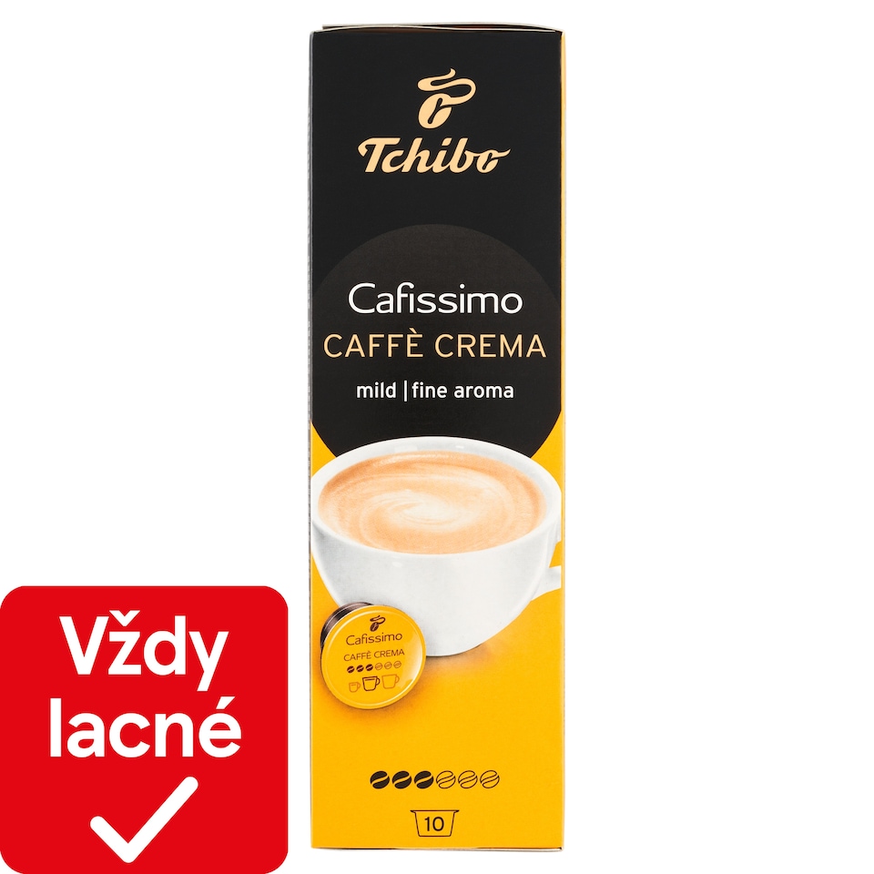 obrázok 1 z Tchibo Cafissimo Caffè Crema Fine Aroma pražená mletá káva kapsuly 10 x 7 g (70 g)