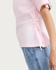 image 1 of F&F Pure Cotton Side Tie Short Sleeved T-Shirt in Pink