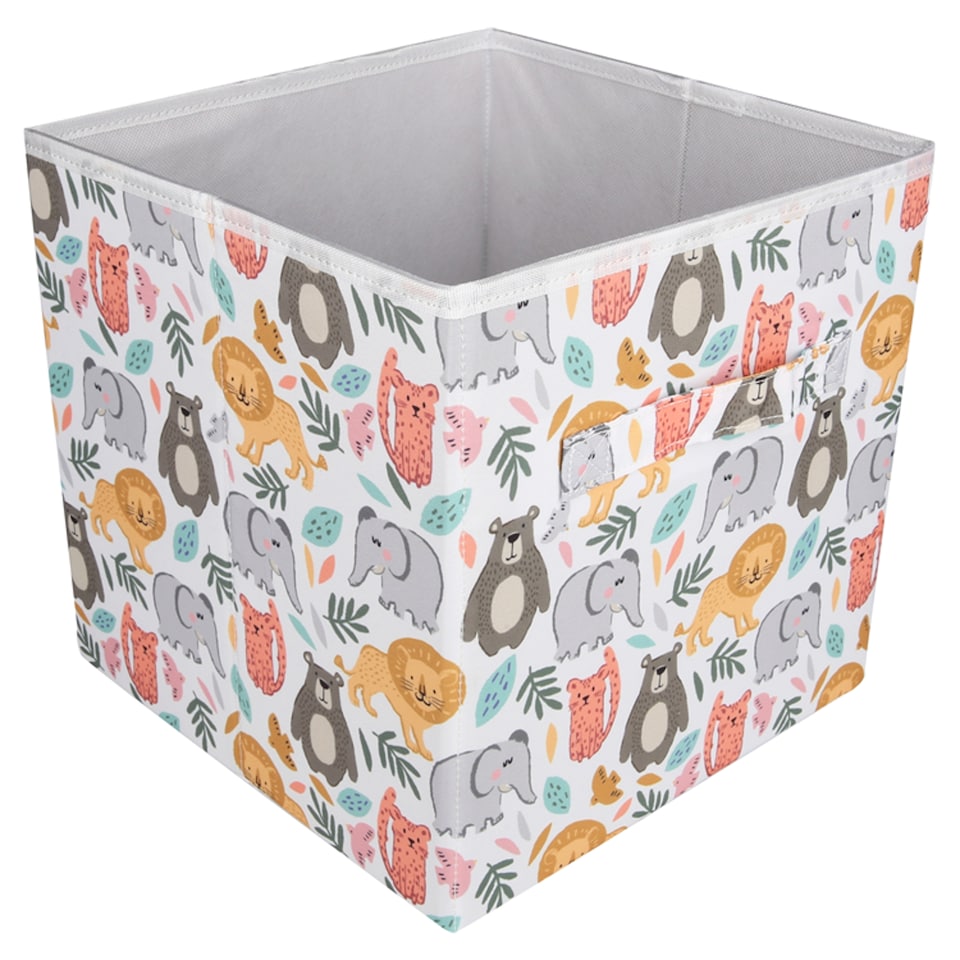 image 1 of Tesco Animal Print Flat Pack Boxes 2pk