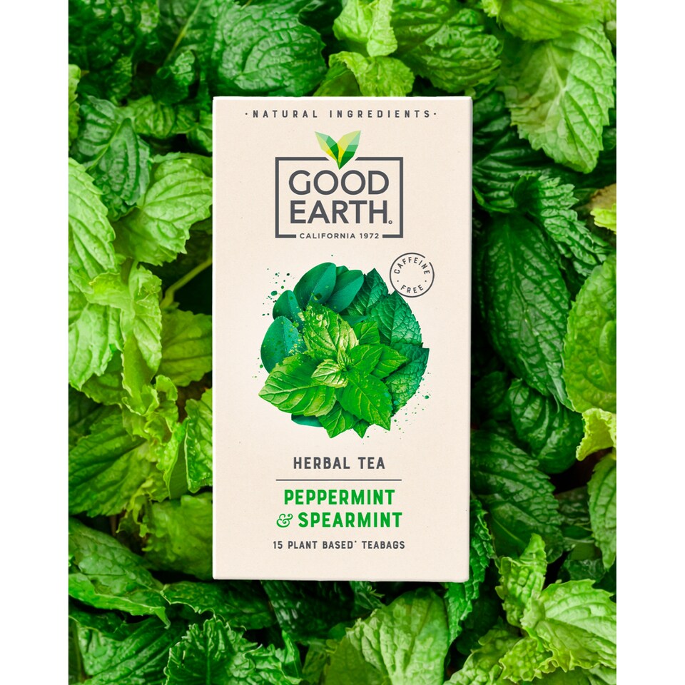 image 1 of Good Earth Herbal Tea Peppermint, Spearmint 15 Tea Bags 27g