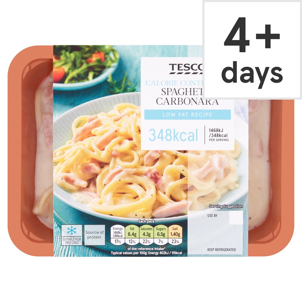 Tesco Calorie Controlled Spaghetti Carbonara 380G Tesco Groceries
