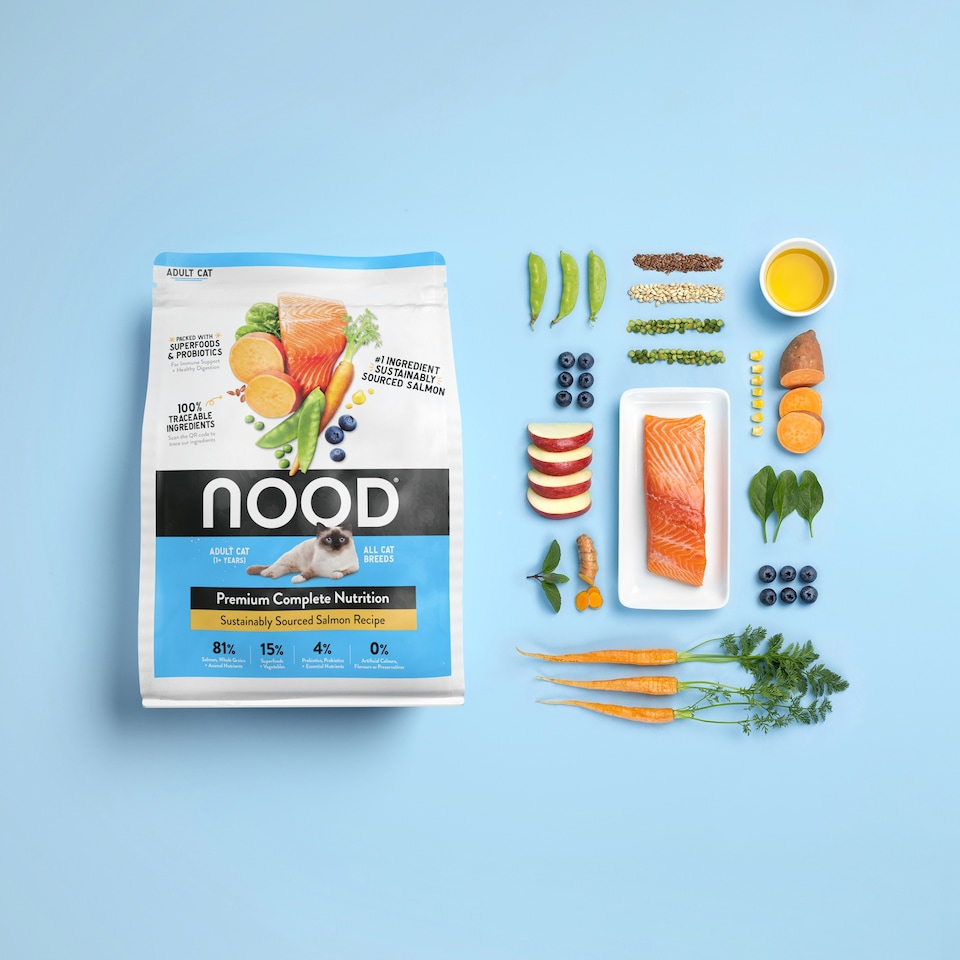 image 1 of Nood Cat Food Salmon Recipe 800G