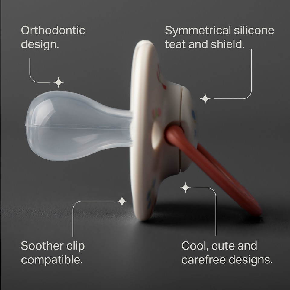 image 1 of TOMMEE TIPPEE ULTIMATE FIT ORTHODONTIC SILICONE 18-36M 2 SOOTHERS