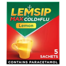 Lemsip Max Cold & Flu Lemon Sachets 5 Sachets (Pfs)