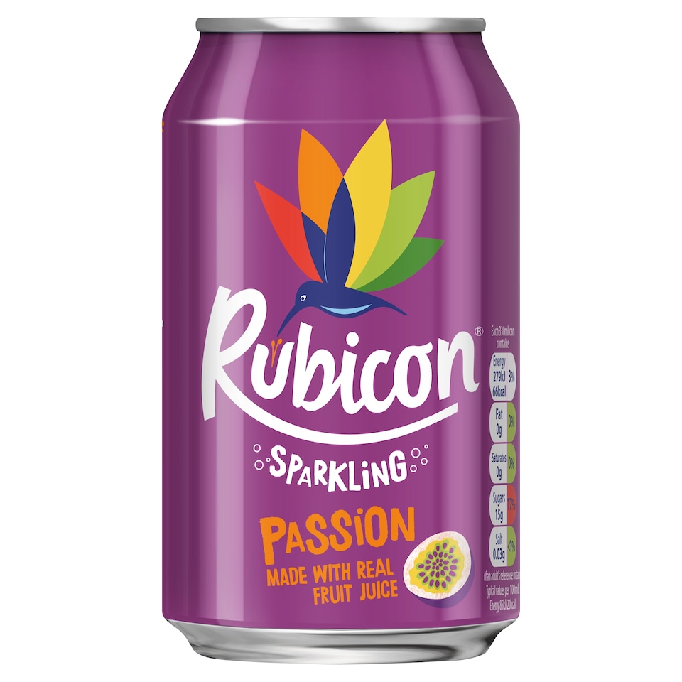 Rubicon Sparkling Passion Fruit Juice Drink 330Ml