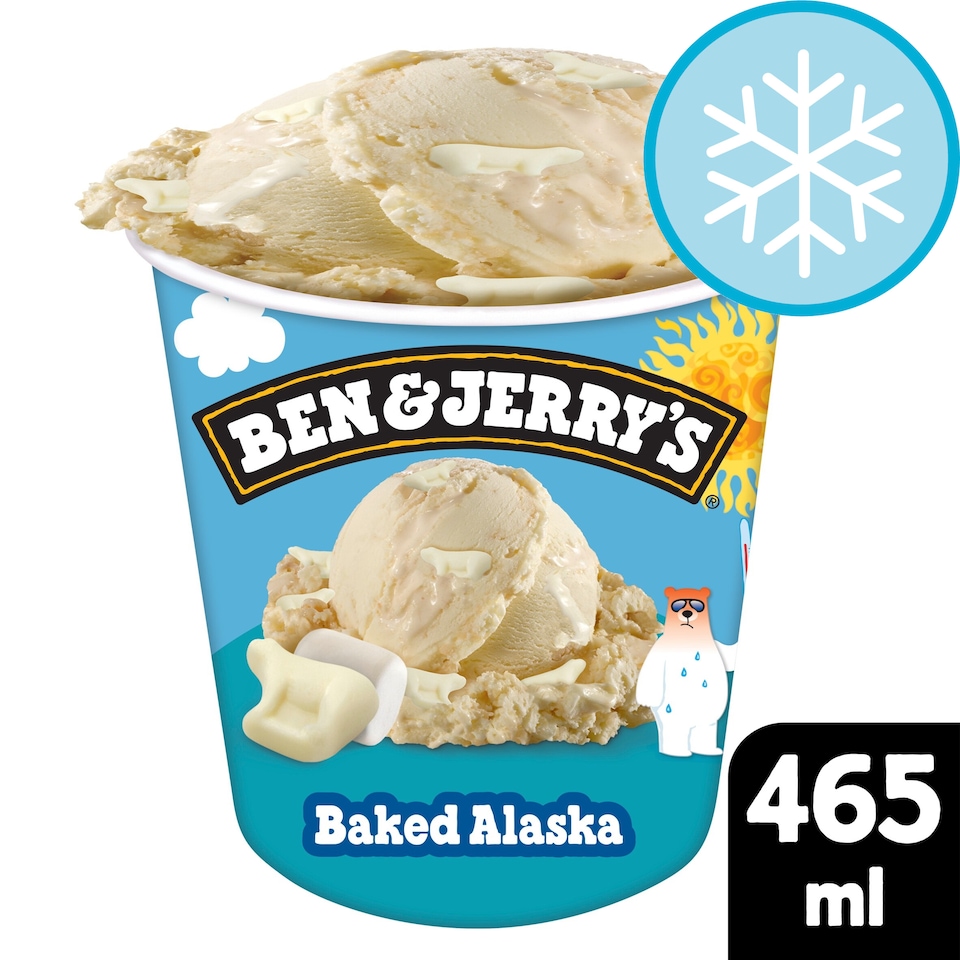 image 1 of Ben & Jerry's Baked Alaska Vanilla Ice Cream Tub 465ml