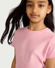 image 1 of F&F Girls Cotton Rich Slogan T-Shirt in Pink