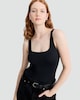 image 1 of F&F Contour Square Neck Bodysuit in Black