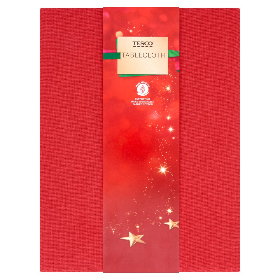 F&F Home Red Cotton Tablecloth
