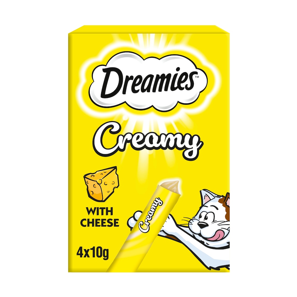 image 1 of Dreamies Creamy Cat Treats with Cheese 4 x 10g