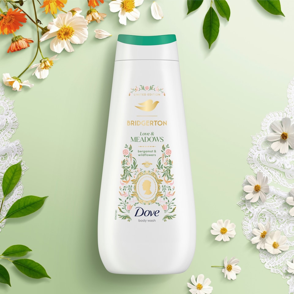 image 1 of Dove Limited Edition Bridgerton Love & Meadows Body Wash Shower Gel 400ml