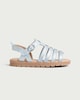 image 1 of F&F Girls Textured Strappy Sandals in Blue