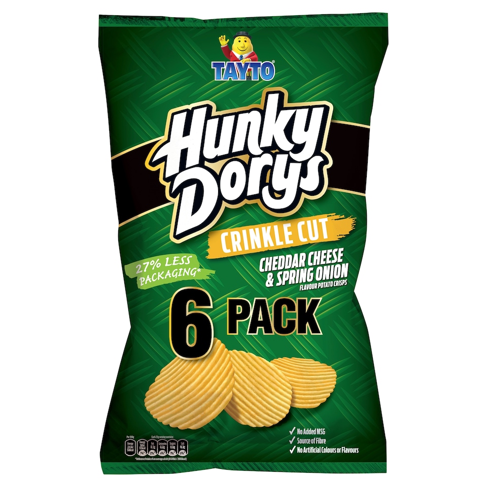 Tayto Hunky Dorys Crinkle Cut Crsps Cheese And Onin 150G