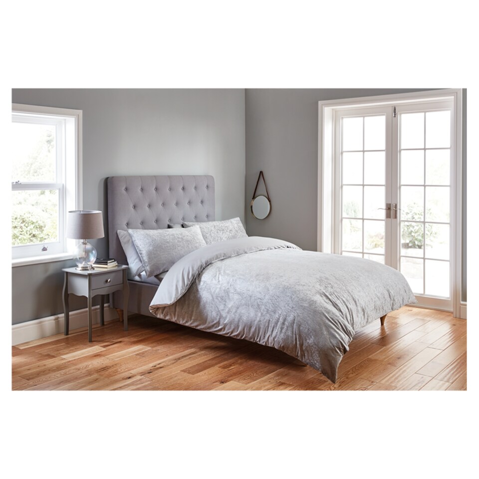 Fox And Ivy Crushed Velvet Silver Double