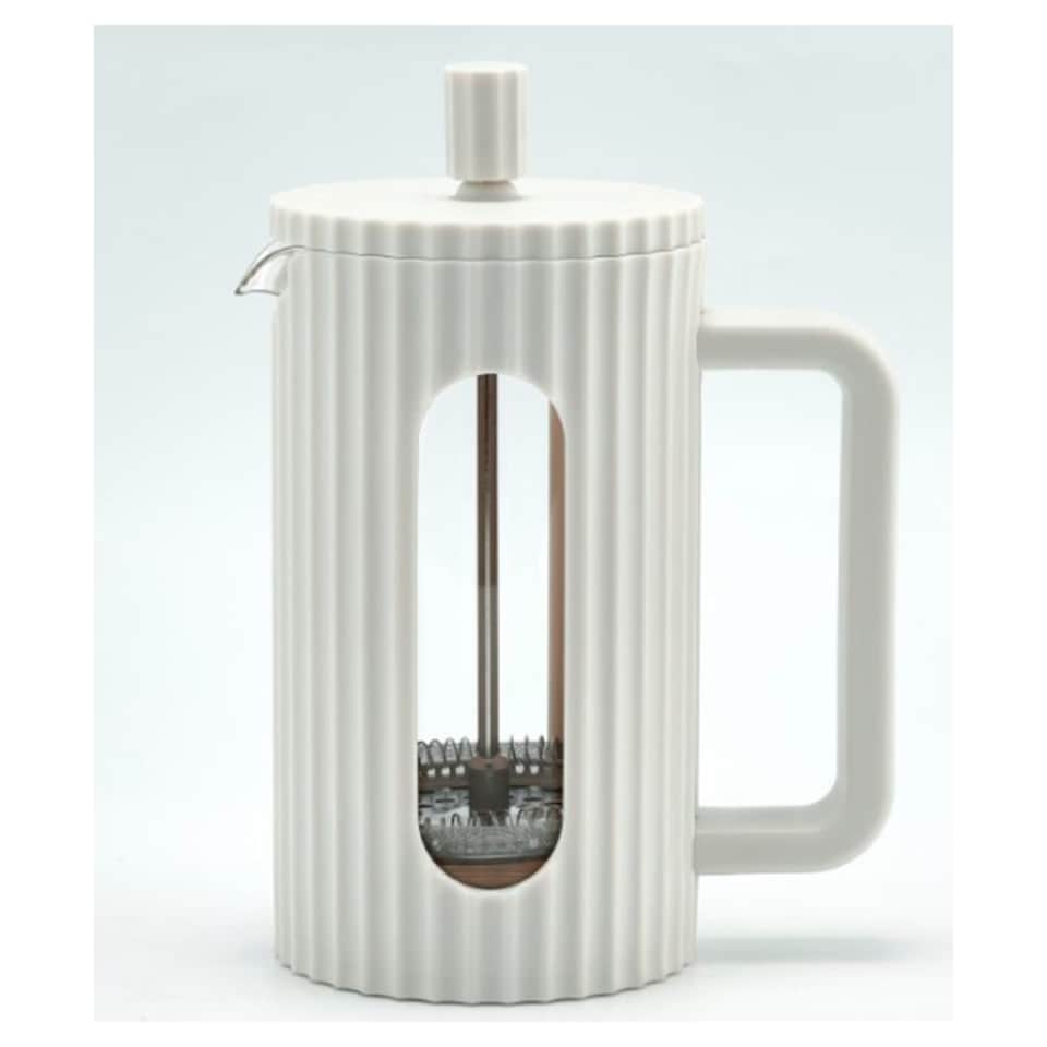 F&F Home Ribbed Cafetiere Cream